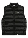 Aape By A Bathing Ape Moonface Logo Down Gilet In Black