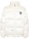 Aape By A Bathing Ape Moonface Logo Down Jacket In White