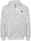 Aape By A Bathing Ape Moonface Logo Hooded Jacket In Grau