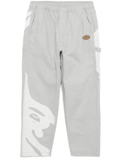 Aape By A Bathing Ape Moonface-logo Jeans In Grey