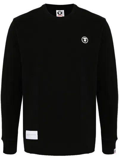 Aape By A Bathing Ape Moonface Logo Long Sleeve T-shirt In Bkx Black