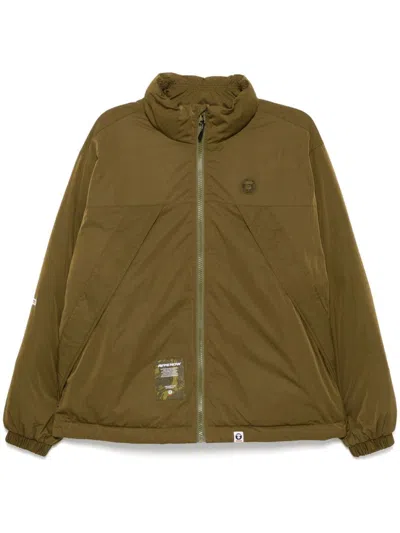 Aape By A Bathing Ape Moonface Logo Padded Jacket In Green