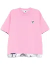 Aape By A Bathing Ape T-shirt Mit Moonface-logo In Rosa