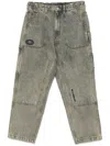 Aape By A Bathing Ape Ausgeblichene Jeans Mit Moonface-logo In Blau