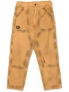Aape By A Bathing Ape Ausgeblichene Jeans Mit Moonface-logo In Braun