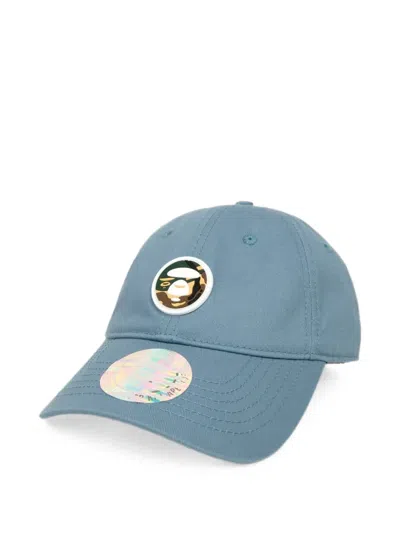 Aape By A Bathing Ape Moonface Logo-patch Cap In Blue