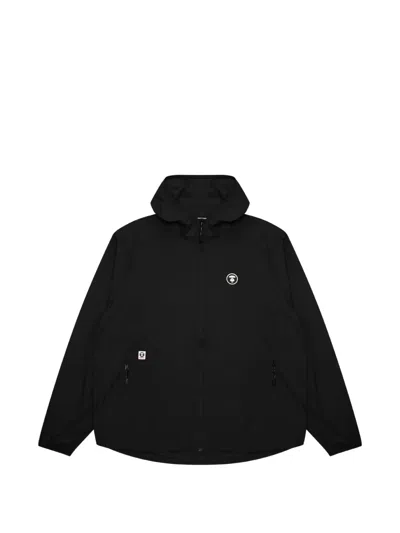 Aape By A Bathing Ape Moonface Logo-patch Windbreaker Jacket In Black