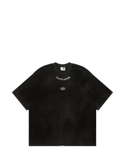 Aape By A Bathing Ape Moonface Logo-patterned T-shirt In Black
