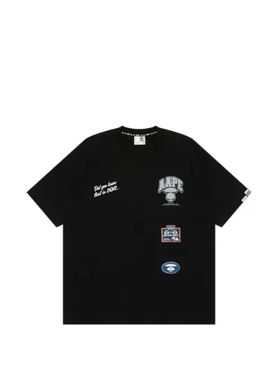 Aape By A Bathing Ape Moonface Logo-print T-shirt In Black