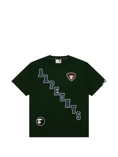 Aape By A Bathing Ape Moonface Logo-print T-shirt In Green