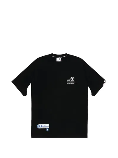 Aape By A Bathing Ape Moonface Logo-print T-shirt In Black