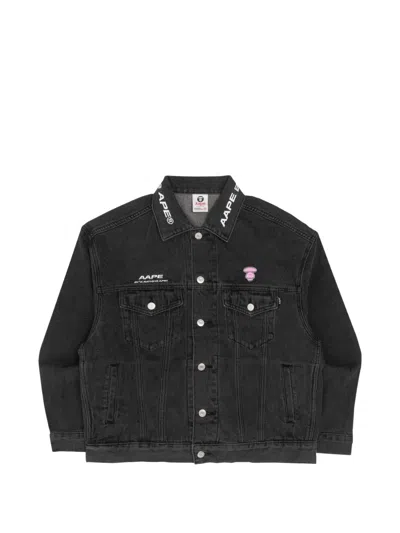 Aape By A Bathing Ape Moonface Long-sleeve Jacket In Black