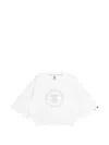 Aape By A Bathing Ape Moonface Mesh-panel T-shirt In White