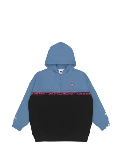 Aape By A Bathing Ape Moonface Panelled Hoodie In Black