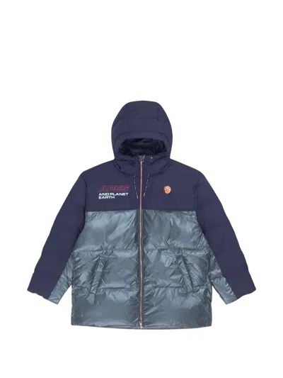 Aape By A Bathing Ape Moonface Panelled Jacket In Blue