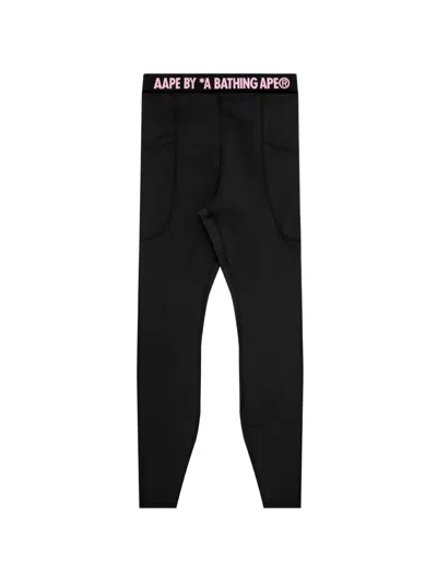 Aape By A Bathing Ape Moonface Panelled Leggings In Neutral