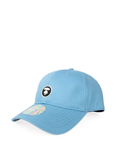 Aape By A Bathing Ape Moonface Patch Baseball Cap In Blue