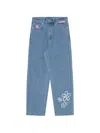 Aape By A Bathing Ape Moonface Patch Jeans In Blue