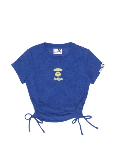 Aape By A Bathing Ape Moonface Patterned T-shirt In Blue