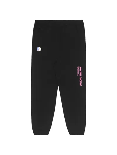 Aape By A Bathing Ape Moonface Printed Track Pants In Black