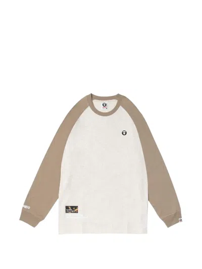 Aape By A Bathing Ape Moonface Raglan Long-sleeve T-shirt In Multi
