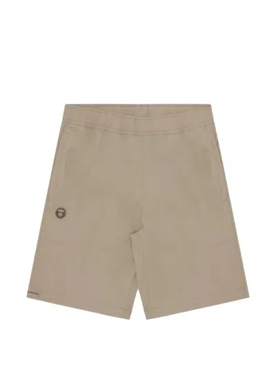 Aape By A Bathing Ape Moonface Relaxed-fit Shorts In Brown