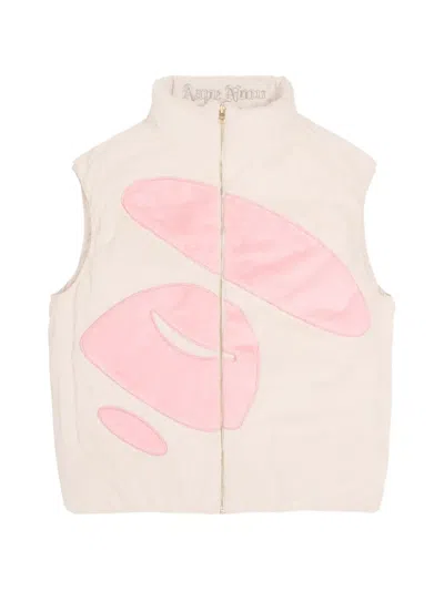 Aape By A Bathing Ape Moonface Reversible Down Vest In Pink