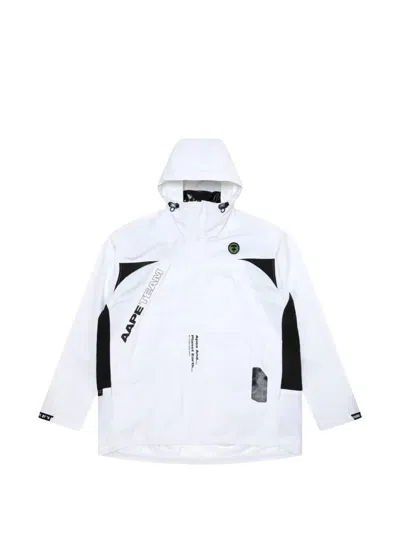 Aape By A Bathing Ape Moonface Reversible Hooded Jacket In Blue