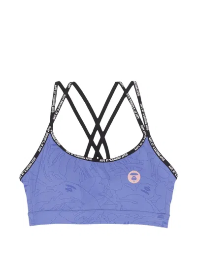 Aape By A Bathing Ape Moonface Sports Bra In Purple