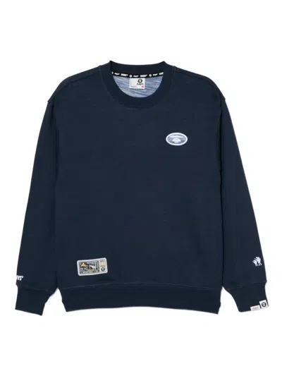 Aape By A Bathing Ape Moonface Sweatshirt In Blue