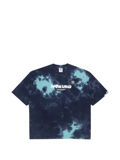 Aape By A Bathing Ape Moonface Tie-dye T-shirt In Blue