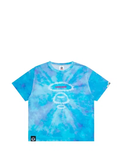 Aape By A Bathing Ape Moonface Tie-dye T-shirt In Blue