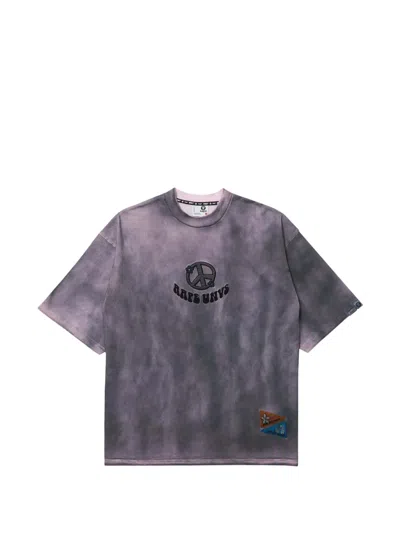 Aape By A Bathing Ape Moonface Tie-dye T-shirt In Gray