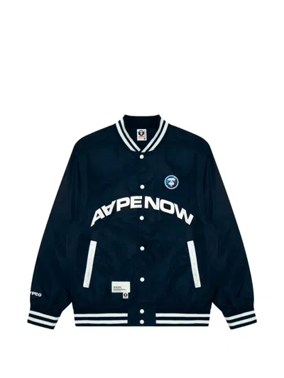 Aape By A Bathing Ape Moonface-patch Jacket In Blue