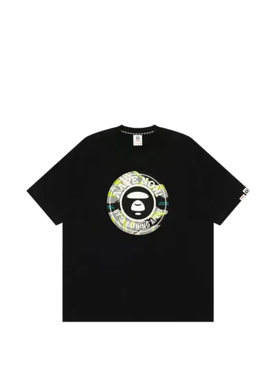 Aape By A Bathing Ape Moonface-print T-shirt In Black