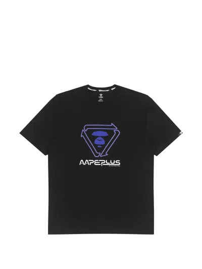 Aape By A Bathing Ape Moonface-print T-shirt In Black