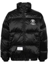 Aape By A Bathing Ape Moonfasce Logo Down Jacket In Black