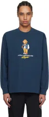 Aape By A Bathing Ape Langarmshirt Mit Grafischem Print In Nyx Navy
