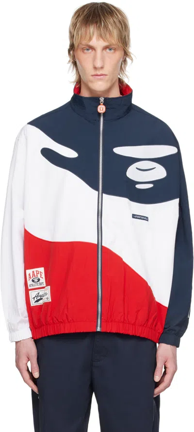 Aape By A Bathing Ape Navy & White Lightweight Jacket In Nyx Navy