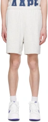 AAPE BY A BATHING APE OFF-WHITE PATCH SHORTS
