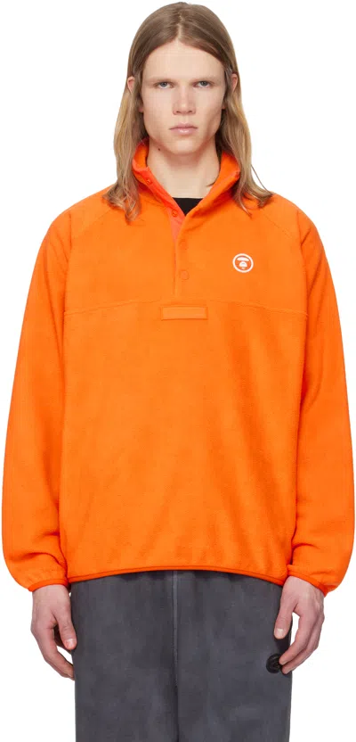 Aape By A Bathing Ape Orange 'aape Now' Jumper In Orx Orange