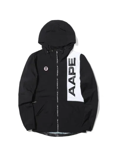 Aape By A Bathing Ape Panelled Logo-print Windbreaker In Multi