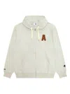Aape By A Bathing Ape Patch-appliqué Zip-up Hoodie In White