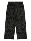 Aape By A Bathing Ape Patch Print Trousers In Gray