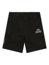 Aape By A Bathing Ape Pattern-jacquard Shorts In Black