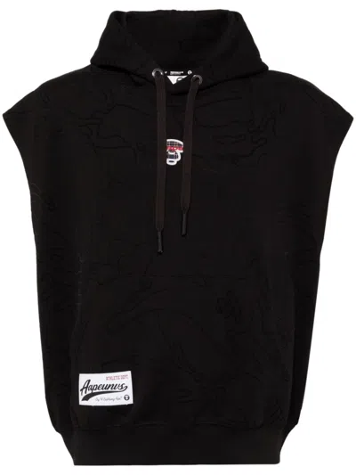 Aape By A Bathing Ape Patterned Hoodie In Black