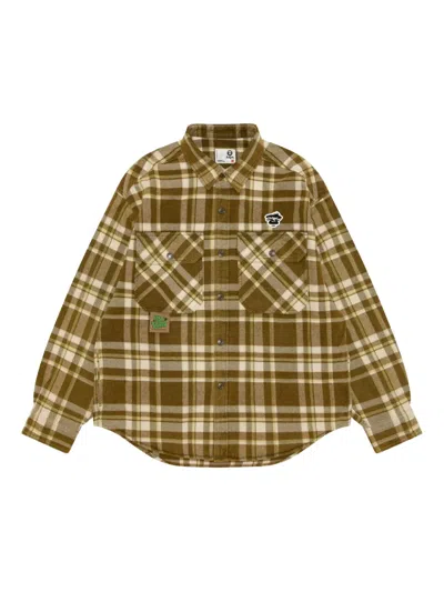 Aape By A Bathing Ape Plaid Pocket Shirt In Multi