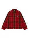 Aape By A Bathing Ape Plaid Zip Jacket In Red