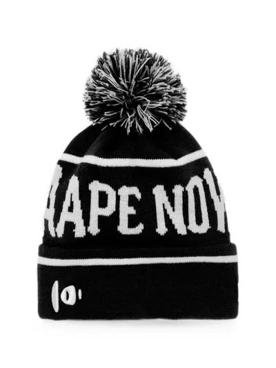 Aape By A Bathing Ape Pom-pom Intarsia-logo Beanie Hat In Multi
