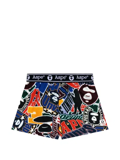 Aape By A Bathing Ape Printed Boxers In Multi